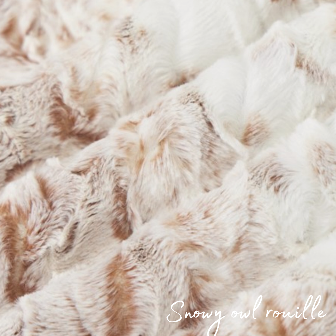 Pantoufles douces et chaudes "Snowy owl rouille »