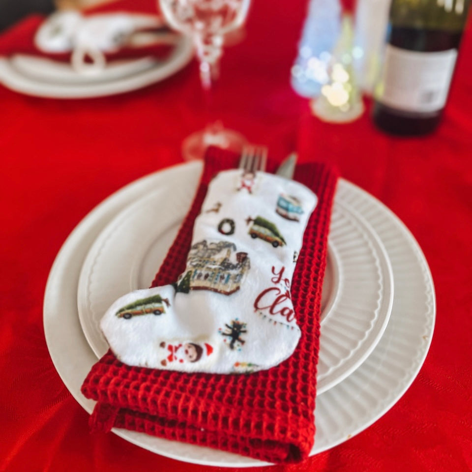 Serviette de table coton gaufré ~ Paquet 2