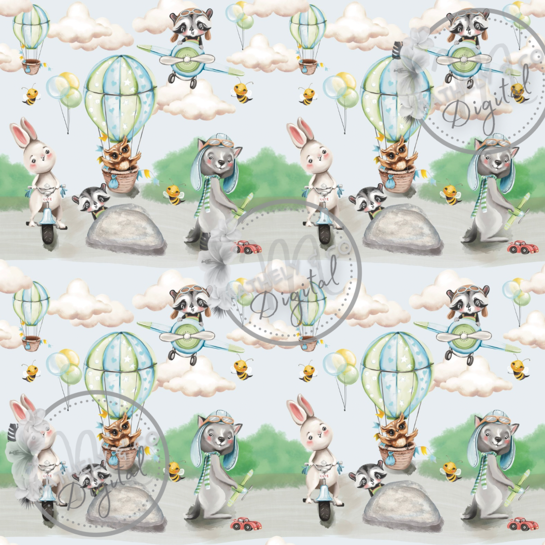 Let’s fly away ~ Seamless pattern