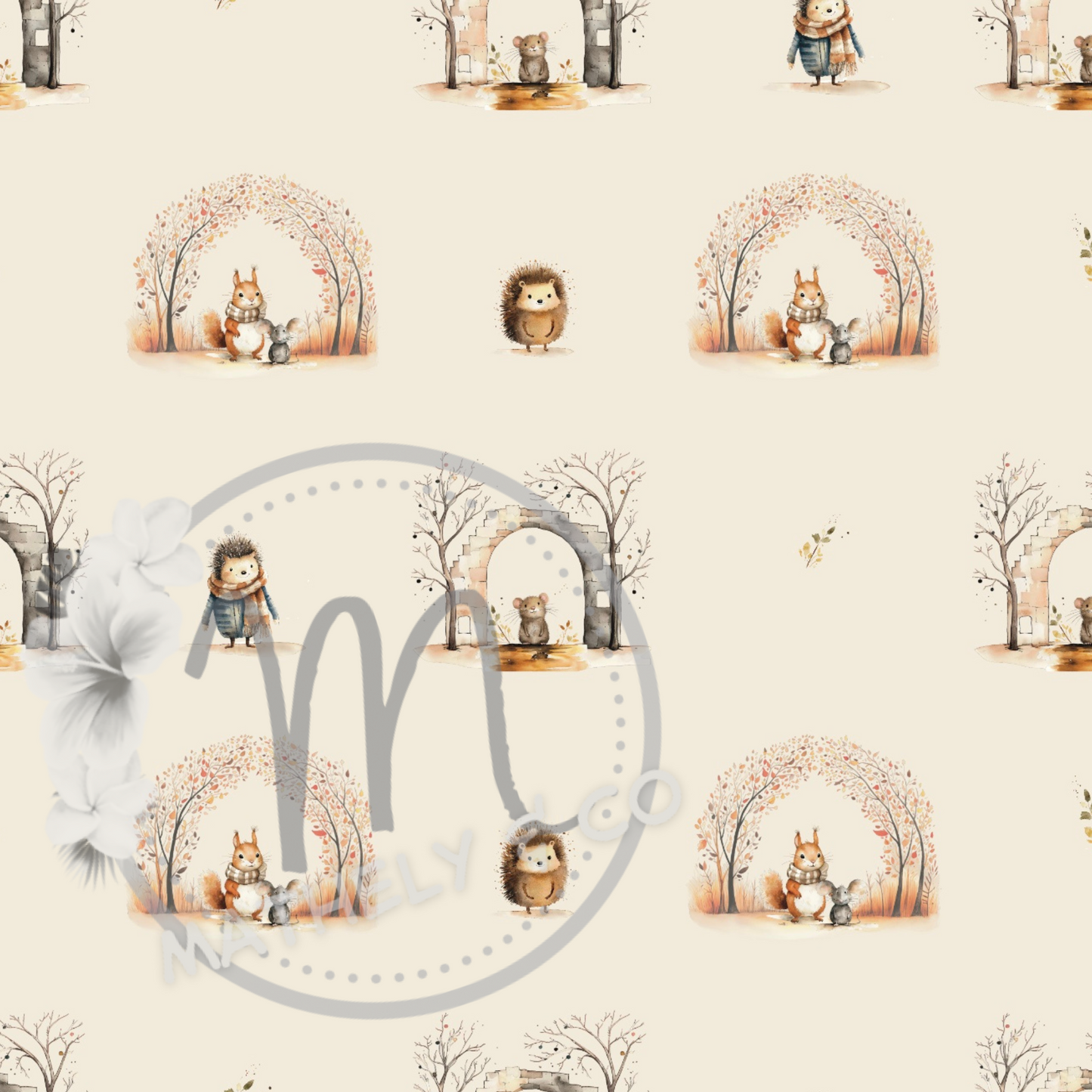 Couverture minky "Hamsterdam/ bulles caramel"