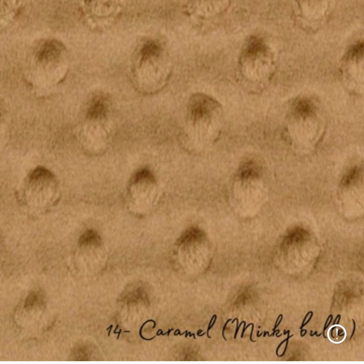 Mini doudou «Champs de blé/ minky bulle caramel »