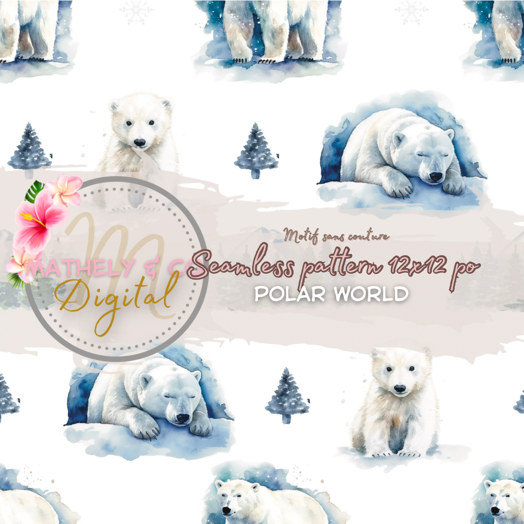 Polar world~ Seamless pattern
