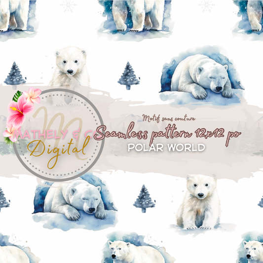 Polar world~ Seamless pattern