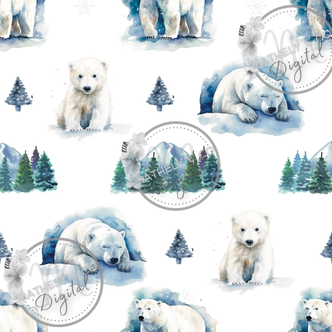 Polar world~ Seamless pattern