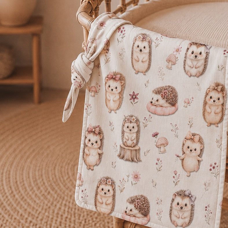 Mini doudou «Lady Choupisson / minky lisse framboise »