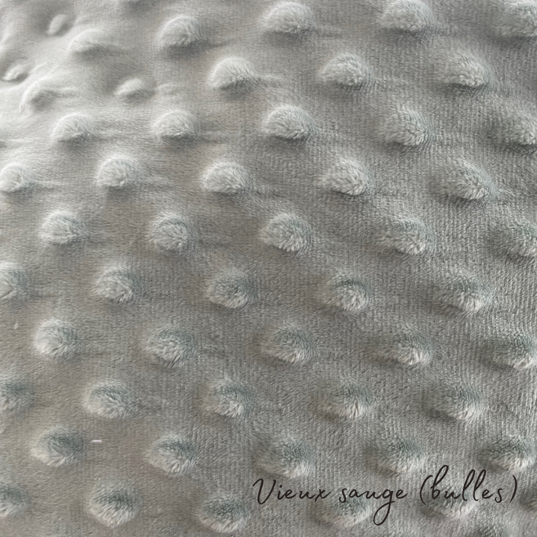 Pantoufles douces et chaudes "Sally/bulles vieux sauge"  2-3 sem. Ouvrables