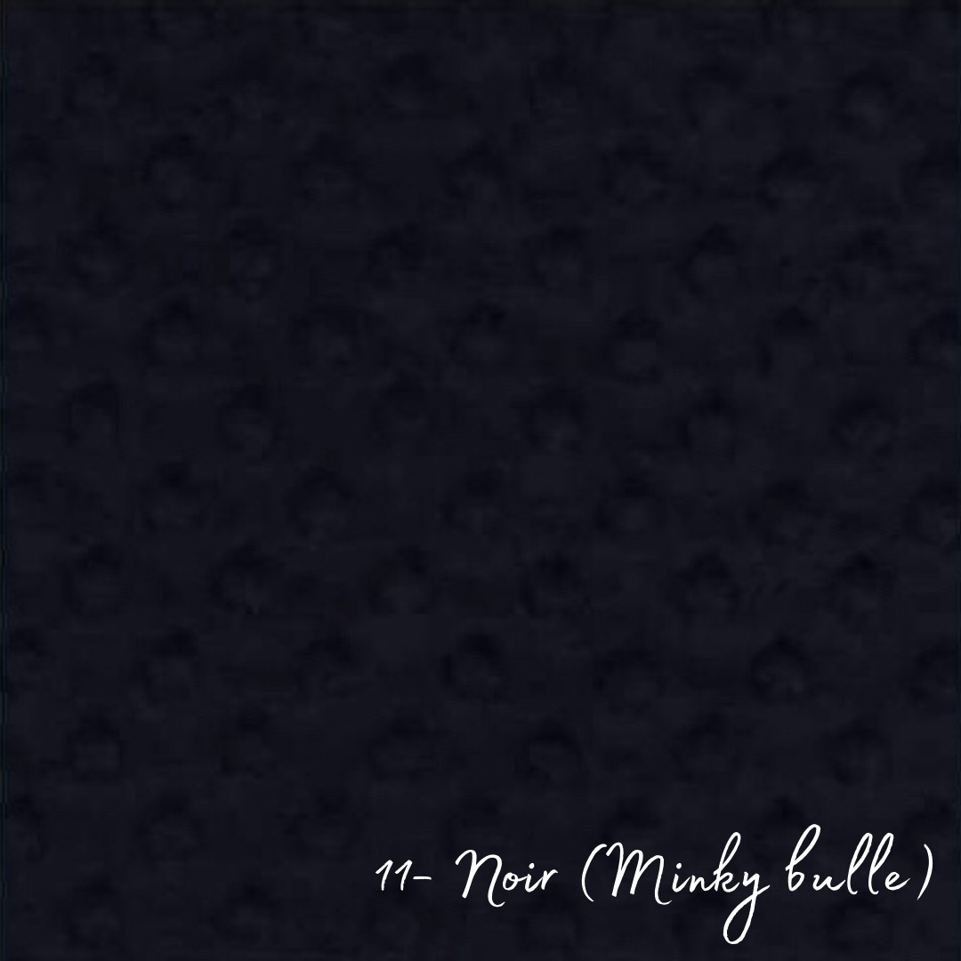 Mini doudou "Monde fantastique/ bulles noir"