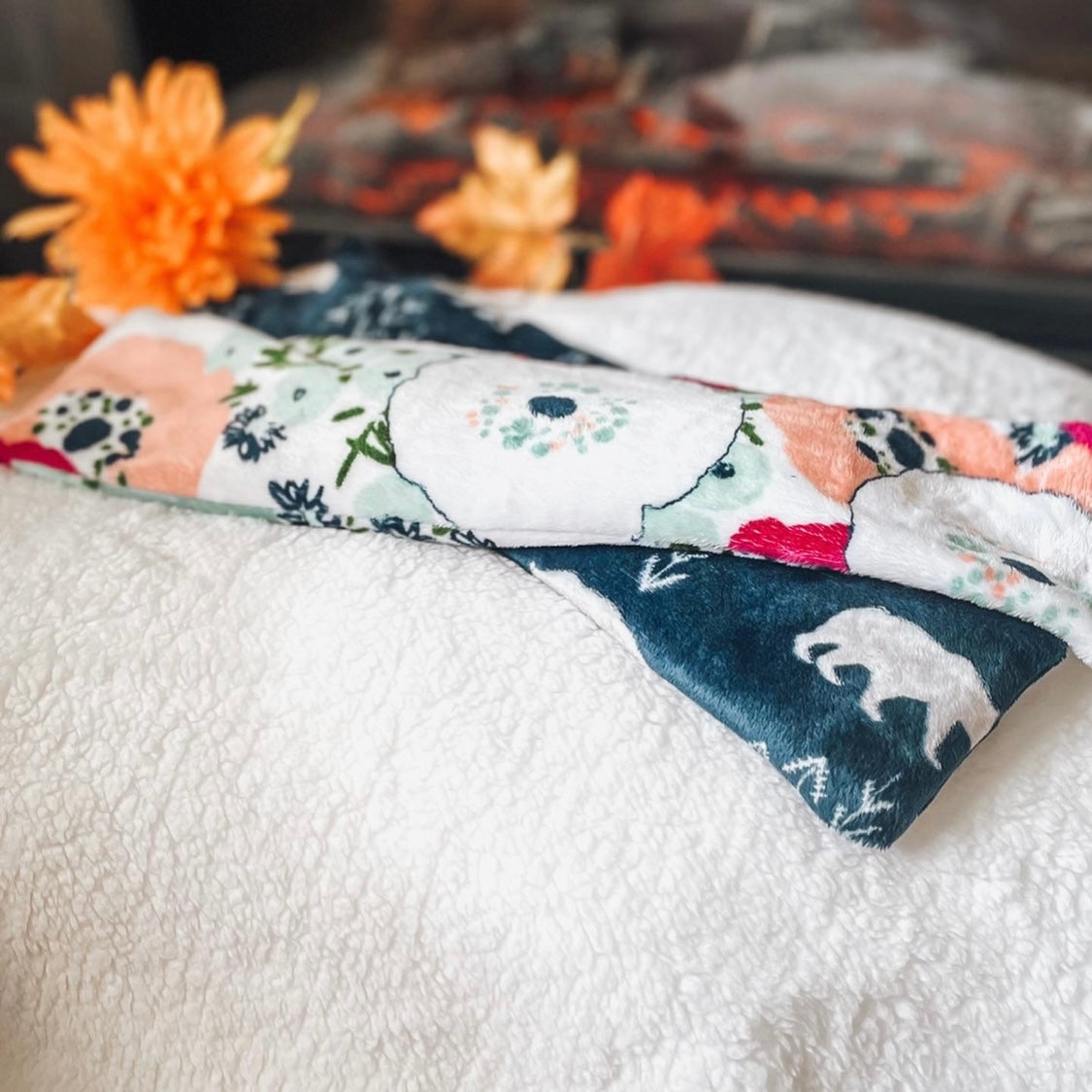 Compresse magique en Minky- Fleches