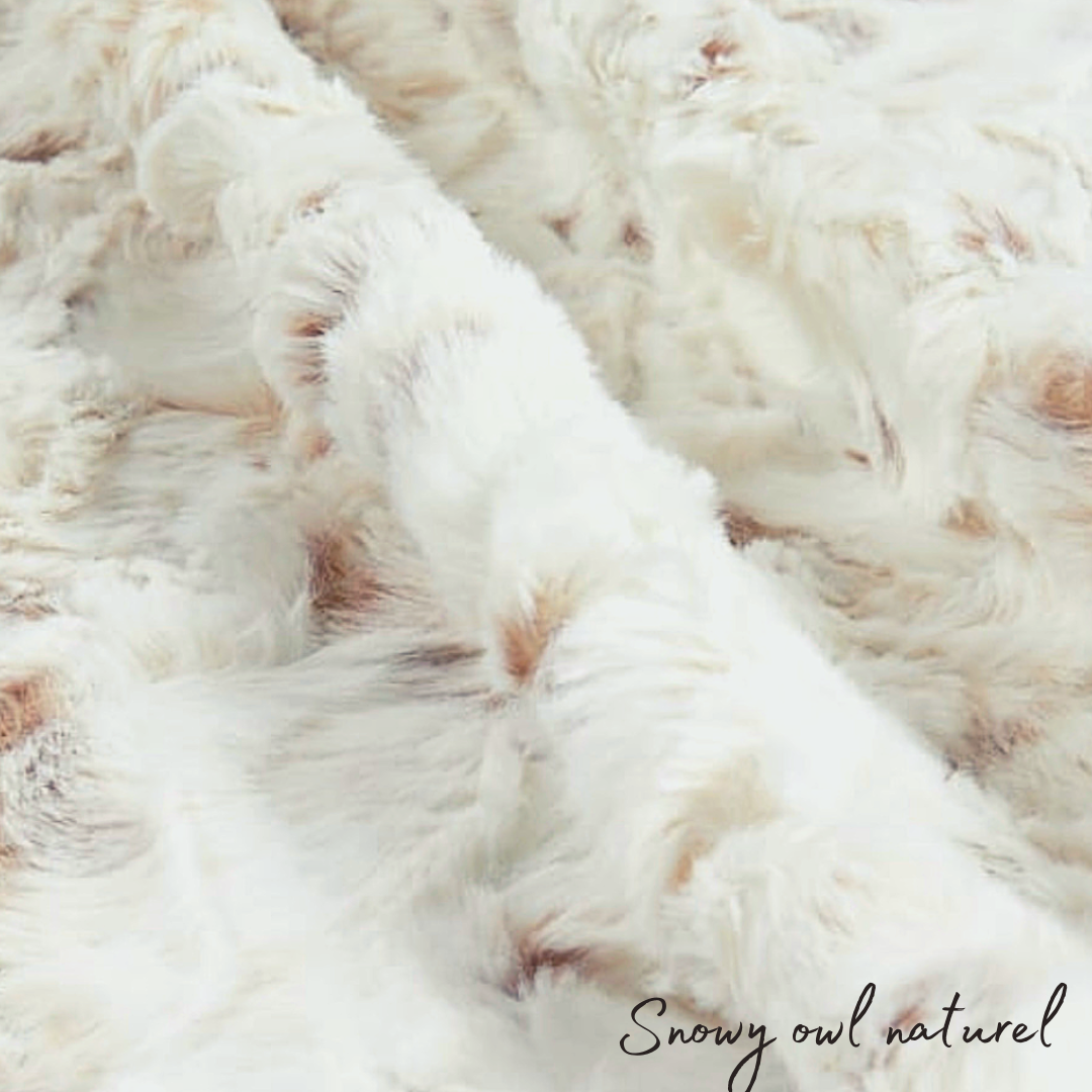 Pantoufles douces et chaudes "Ginger/Snowy owl naturel"3-6M