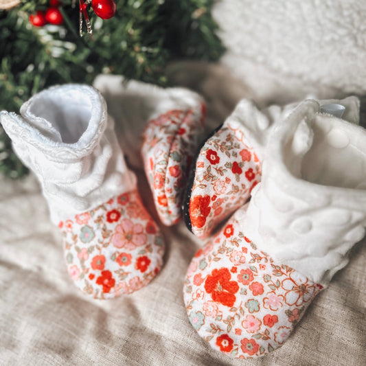 Pantoufles Fleurs de Noël