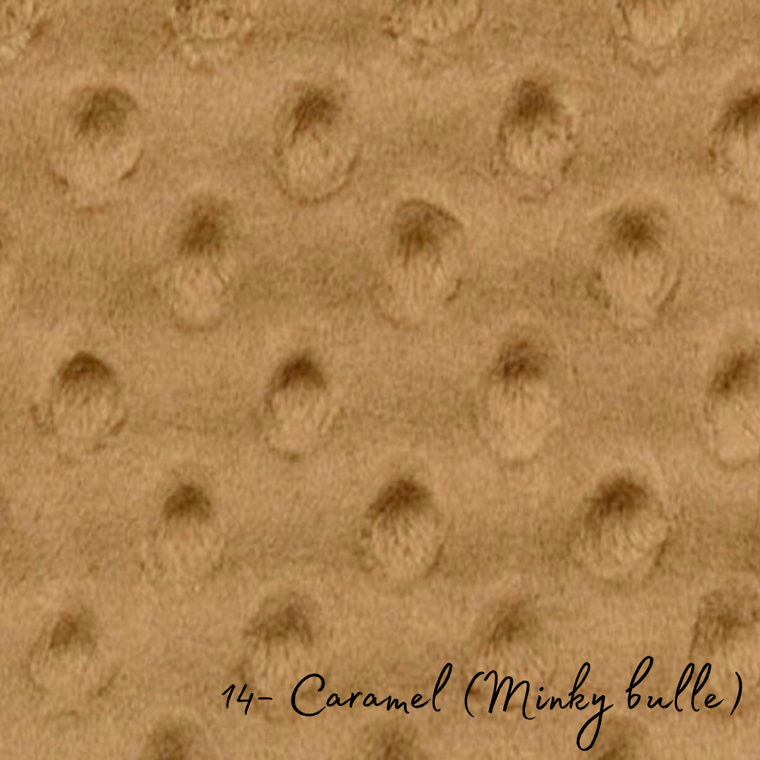 Couverture en Minky « Space dinos 🦖🪐/ bulles caramel"