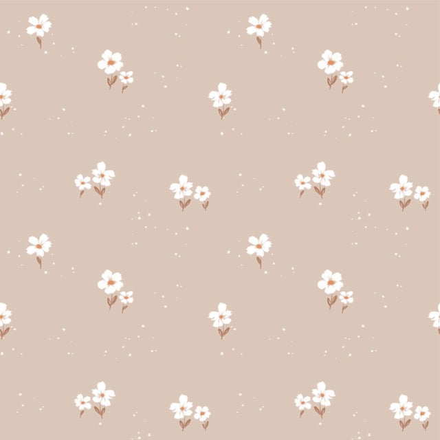 Couverture minky "Flora/ bulles crème’’