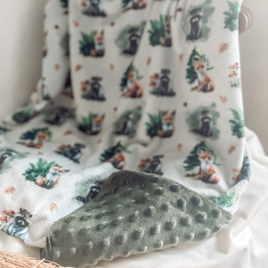 Couverture en Minky/squish "Mon ami raton/bulle Hunter"