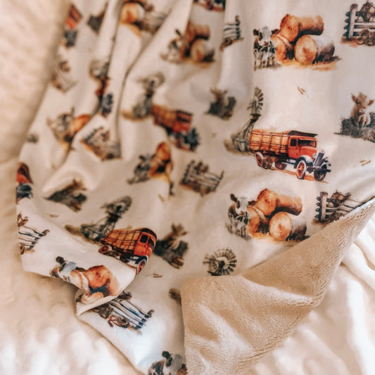 Mini cuddle blanket “Kolton/ backing of your choice”~On command