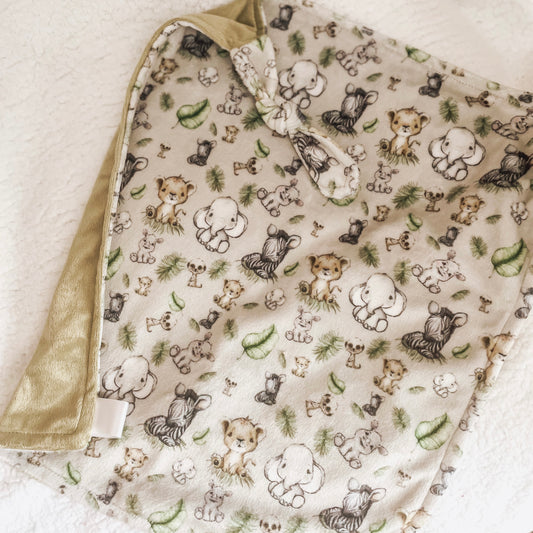 Mini cuddle blanket "Safari babies/smooth khaki" 3-5 working days.