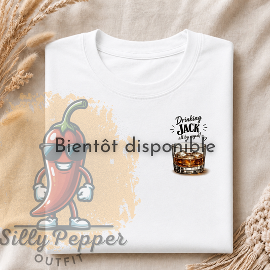 T-shirt adulte femme  "Drinking Jack’’