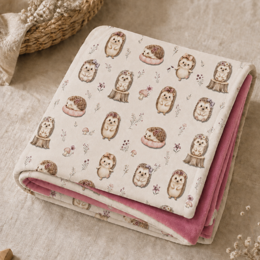 Bientôt en ligne 🌺 Couverture en Minky « Lady Choupisson/ Minky lisse framboise »