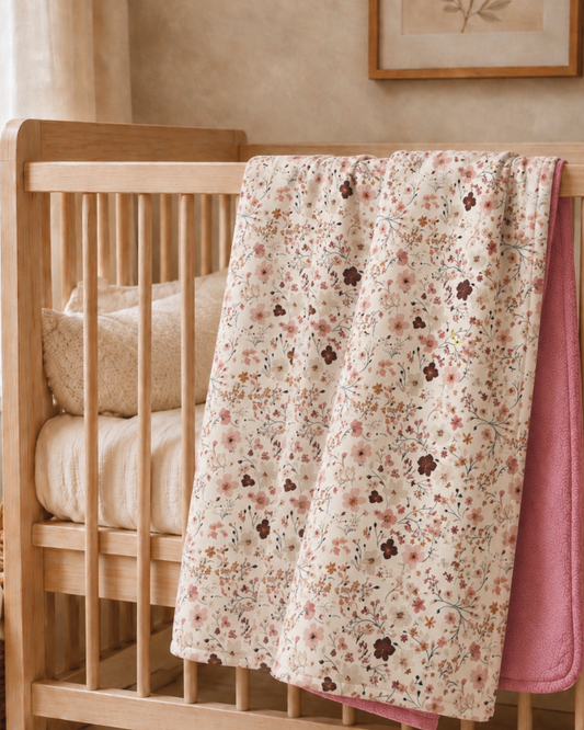 Couverture en Minky « Adeline/minky  lisse framboise »