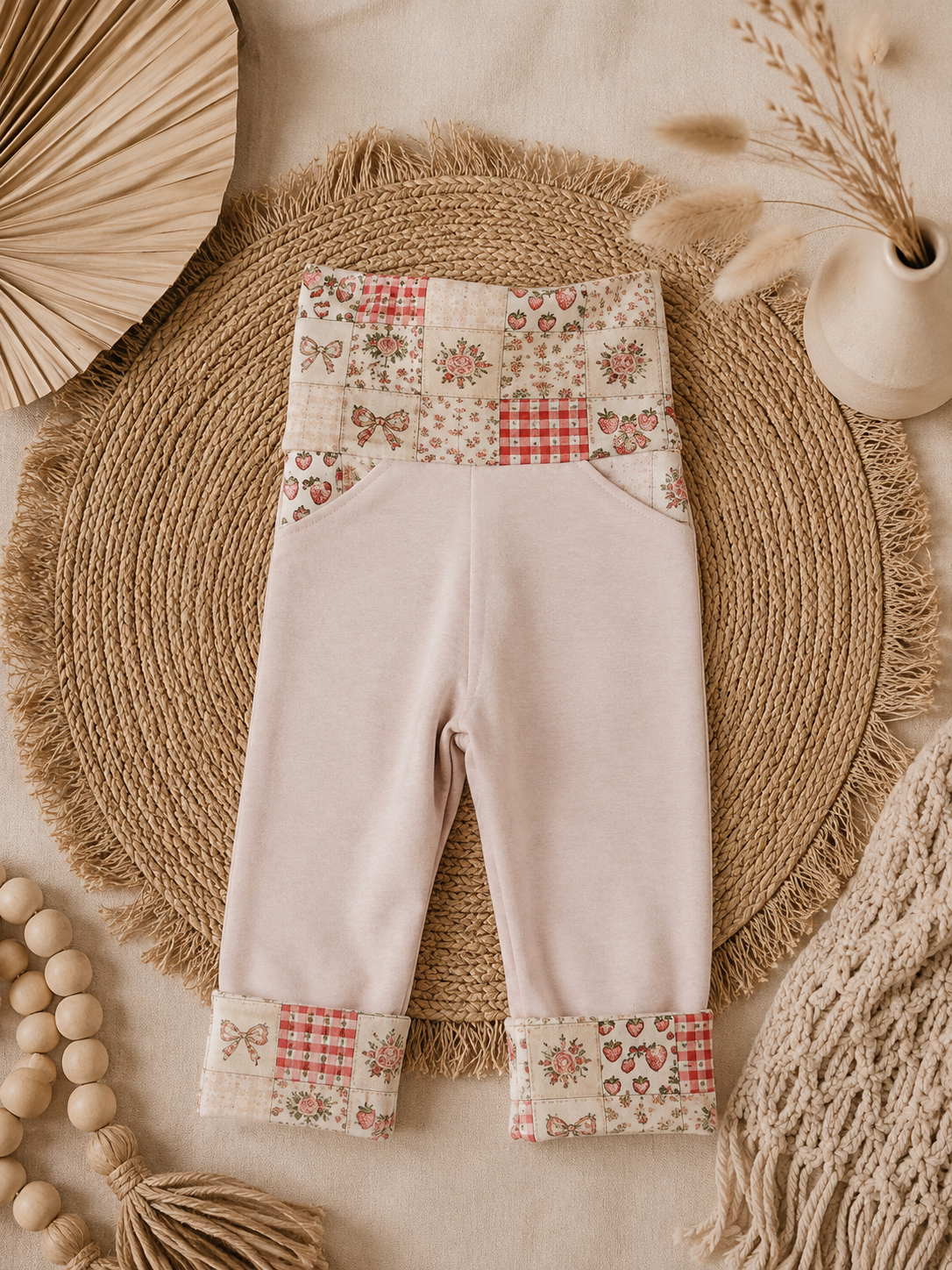 Pantalons évolutifs « Fraises vintage 🍓 »
