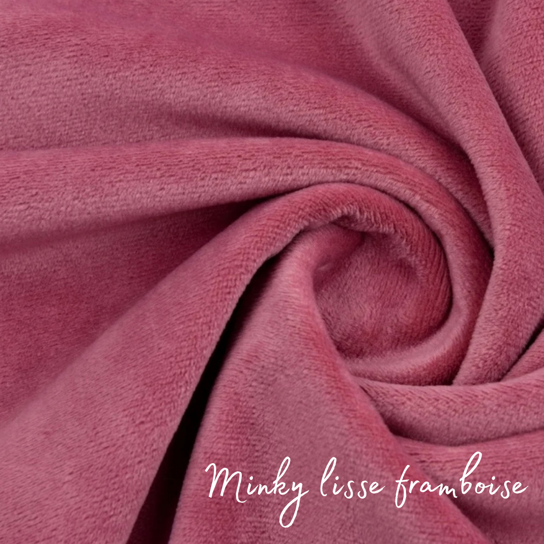 Couverture en Minky « Lady Choupisson/ Minky lisse framboise »