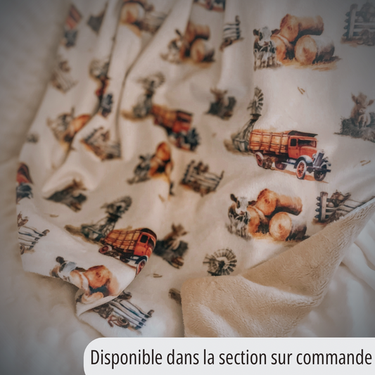 Couverture en Minky"Kolton/lisse caramel"
