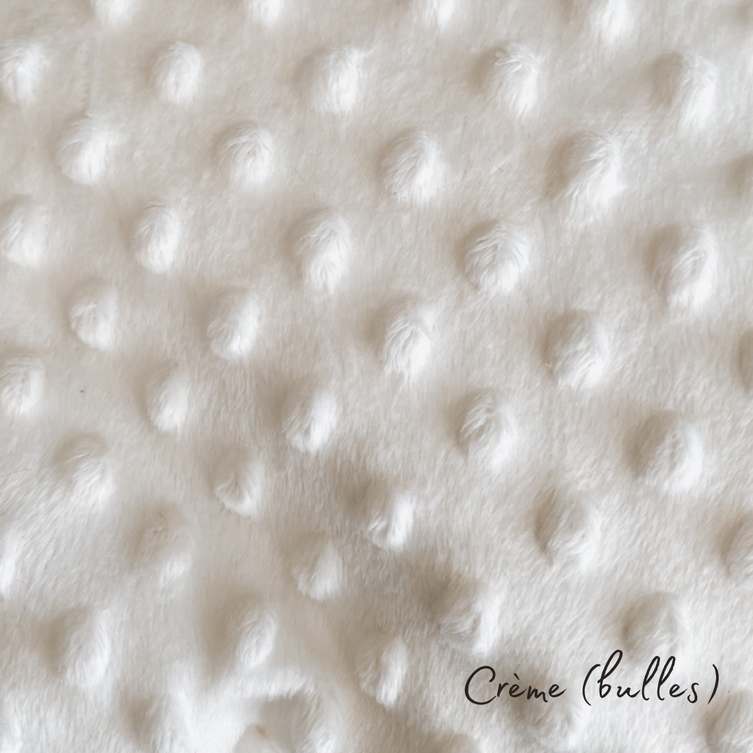 Mini cuddle blanket “Wildflowers/ivory dot back”