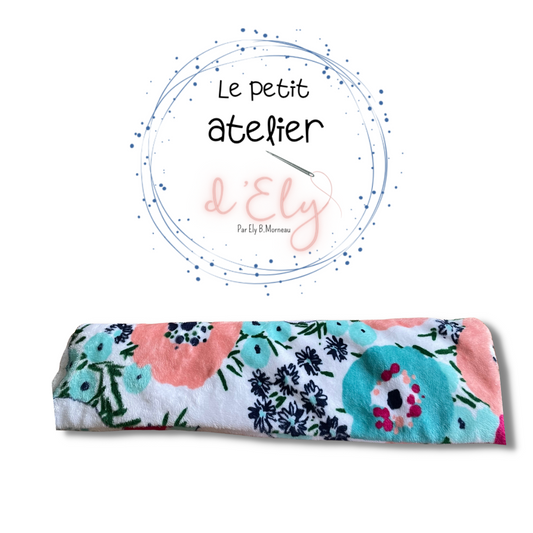 Compresse magique en Minky- Fleurs saumon