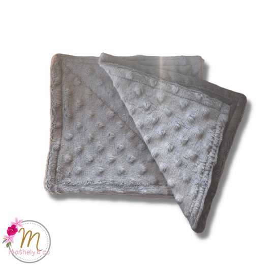 Minky Washcloths ~ Light Gray