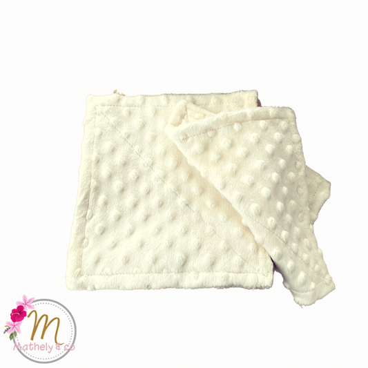 Débarbouillettes en Minky~ Crème