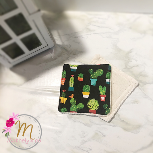 Tampons démaquillants « Cactus en pot »