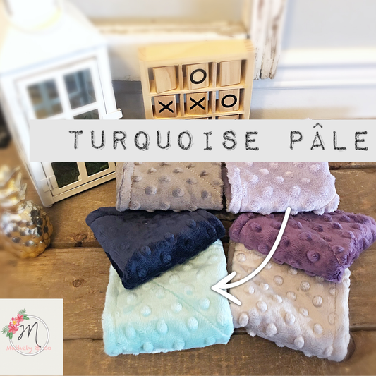 Débarbouillettes en Minky ~ Turquoise pâle