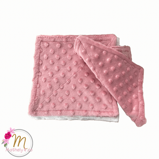 Débarbouillettes en Minky~ Vieux rose
